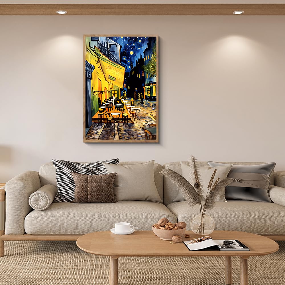 Amazon.co.jp: 阪画屋 ゴッホ 「夜のカフェテラス」風 アートパネル